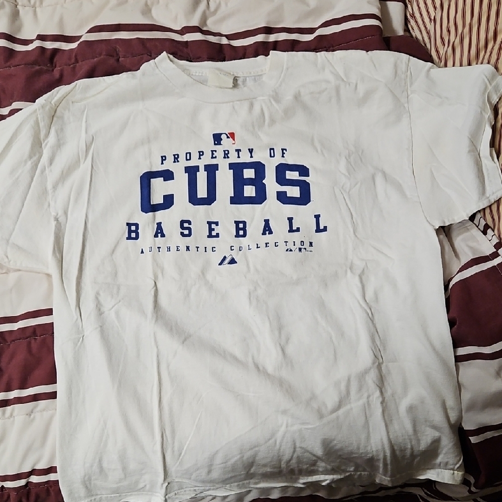 Majestic White Cubs Baseball Tee